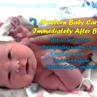 first hour newborn care, newborn baby care immediately after birth, postpartum baby care, newborn care in hospital after birth