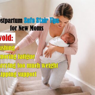 postpartum stair safety after delivery, climbing stairs after childbirth