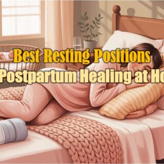 postpartum recovery positions, best resting positions for postpartum healing at home