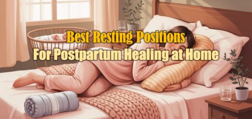postpartum recovery positions, best resting positions for postpartum healing at home