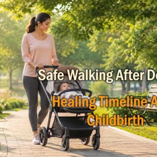 postpartum walking tips, postpartum recovery walking guide