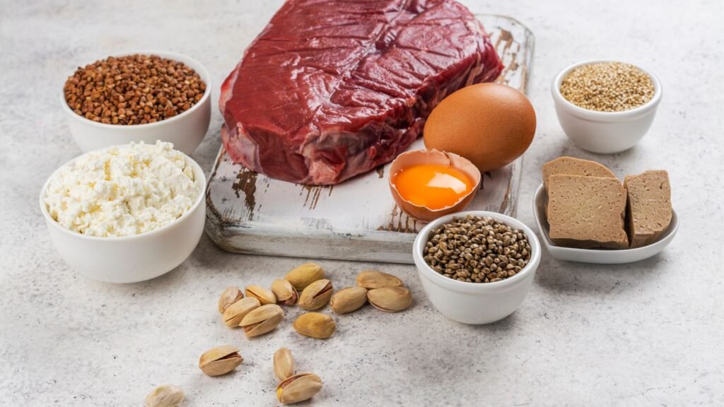 best calcium supplement for lead exposure during pregnancy, A plate with calcium-rich foods including yogurt, cheese, leafy greens, and almonds for lead prevention during pregnancy