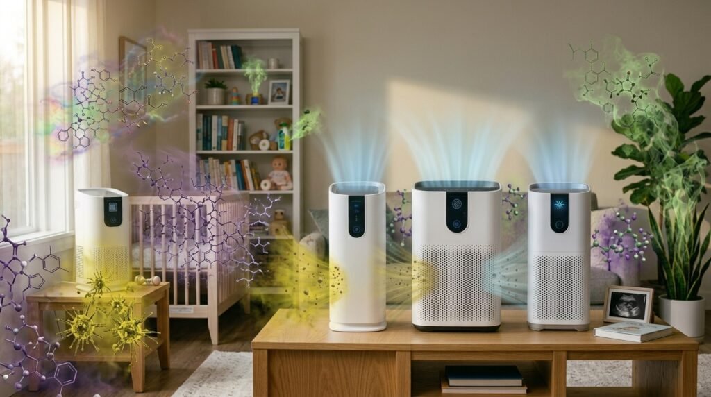 air purifier for VOCs, or volatile organic compounds, that are gases emitted from certain products and materials