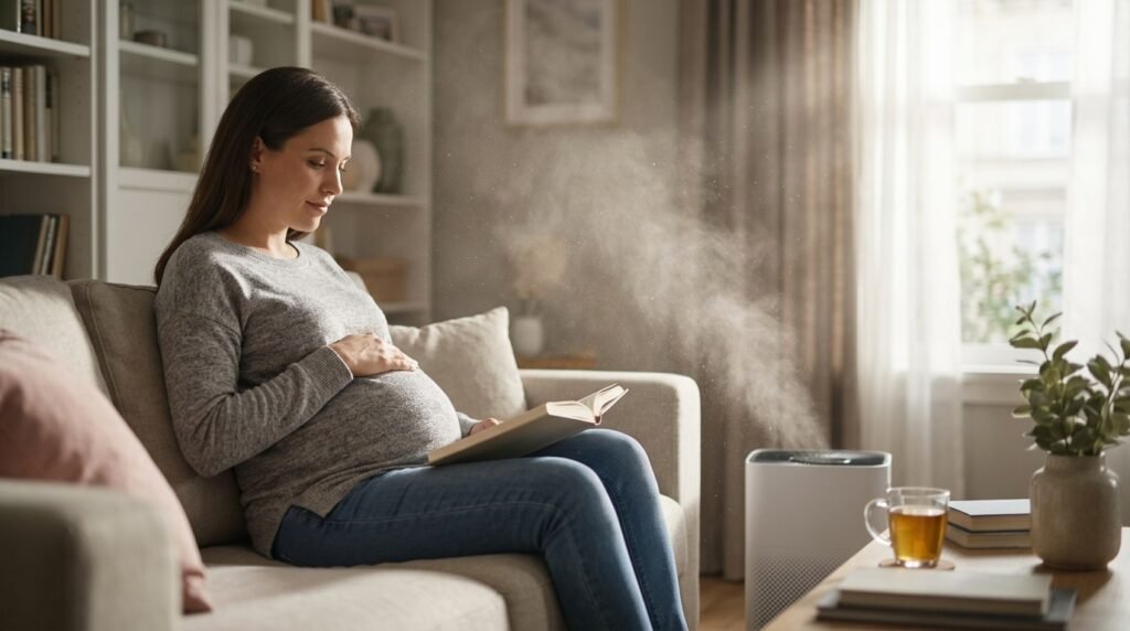 quiet air purifier running in bedroom during pregnancy