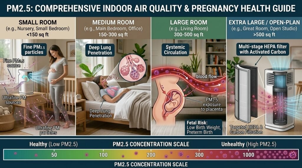 fine PM2.5 particles in indoor air during pregnancy
