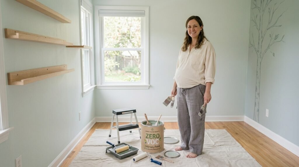 What happens if you smell paint fumes while pregnant? Can pregnant women scrape or sand old paint off nursery walls?