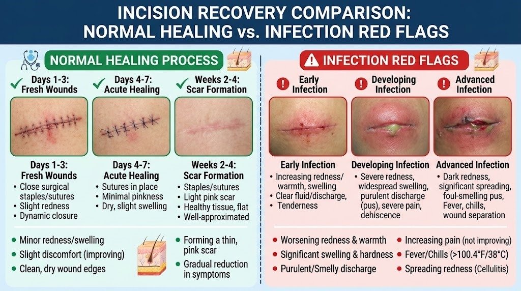when C-Section incision symptoms require immediate care